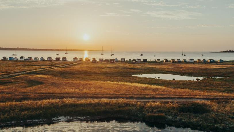 Badehuse på Vesterstrand i Ærøskøbing